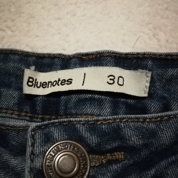 Bluenotes Distressed High Rise Bermuda Jean Shorts - Picture 2 of 4